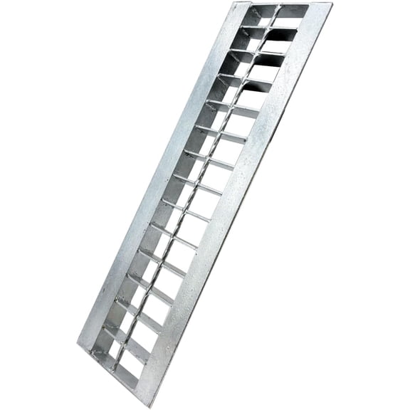 Galvanized Steel Drain Grate with Lip 20x4 in for Vodaland 4" Trench, B-Class 28100 lbs Heavy-Duty Outdoor Driveway Channel Drainage Grate, Silver Rectangle Replacement Metal Sewer Cover