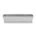thumbnail image 1 of Galvanized Steel Flower Box Planter with Tray, Cape Cod White, Small, 1 of 1