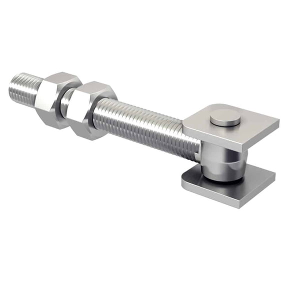 Galvanized Steel Long Screw-in Hinge with Weld-on Clevis M24 - SLID'UP by MANTION