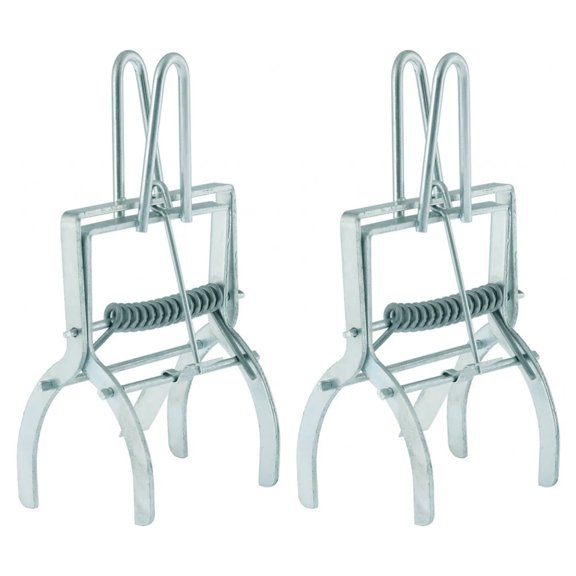 Galvanized Steel Mole Trap, Easy Set Scissor Trap for Lawns, Reusable Quick Capture Gopher & Vole Outdoor Trap,2 PC