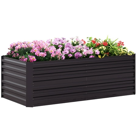 Galvanized Steel Planter Box, 6'x3' / Create Ideal Conditions for Planting