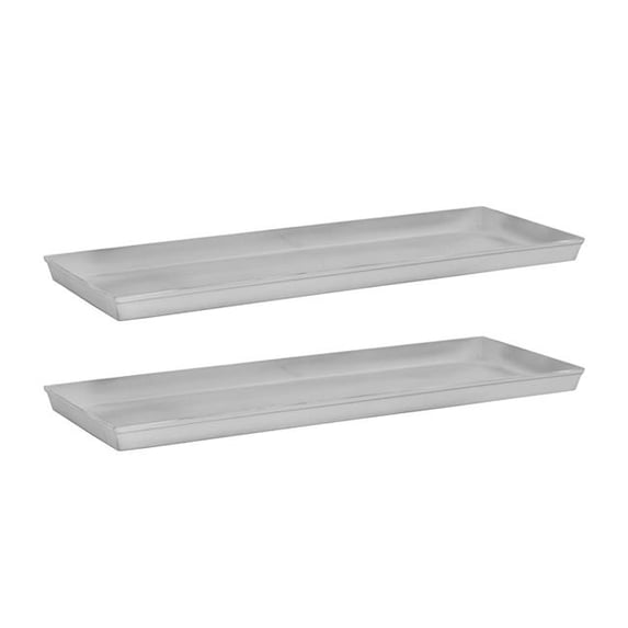 Achla TR-C-20W-2 Medium White Flower Box Tray, Pack of 2