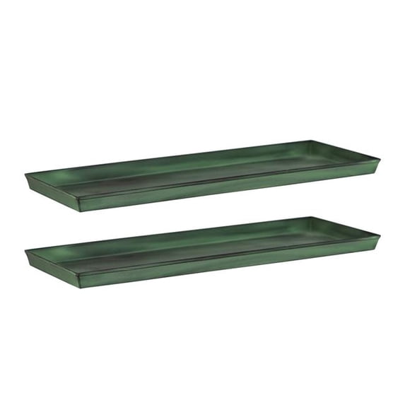 Achla TR-VFB-05-2 Medium Green Flower Box Tray, Pack of 2