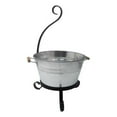 thumbnail image 1 of Galvanized Steel Planter with Iron Stand, 1 of 1