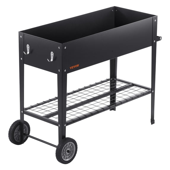 Galvanized Steel Raised Garden Bed - 42.5x19.5x31.5" Elevated Planting Box with Legs - Outdoor Metal Planter for Vegetables, Flowers & Herbs