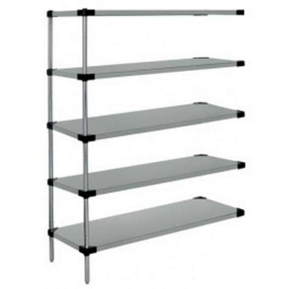 Galvanized Steel Solid 5 Shelf Unit - 18 x 72 x 86 in.