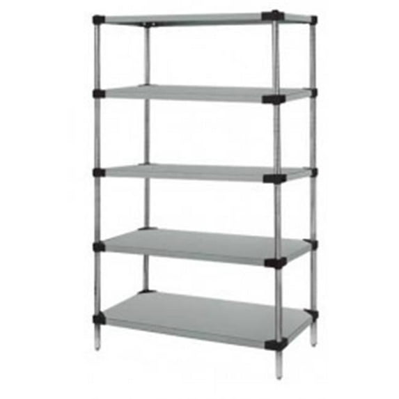 Galvanized Steel Solid 5 Shelf Unit - 24 x 42 x 86 in.