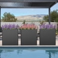 thumbnail image 1 of Galvanized Steel Tall Planter – 24x12x24in with Removable Insert Shelf | All-Weather Rectangular Metal Planter Box for Porch, Garden, Patio | Indoor & Outdoor Use | Black, 1 of 9