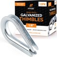 thumbnail image 1 of Galvanized Steel Thimbles for Wire Rope - 1/8 Inch - Marine Rigging, Sailing, Boat Anchor, Fishing, Railing, DIY, Hobby, Commercial, Industrial Applications - by Xpose Safety Pack of 12, 1 of 6