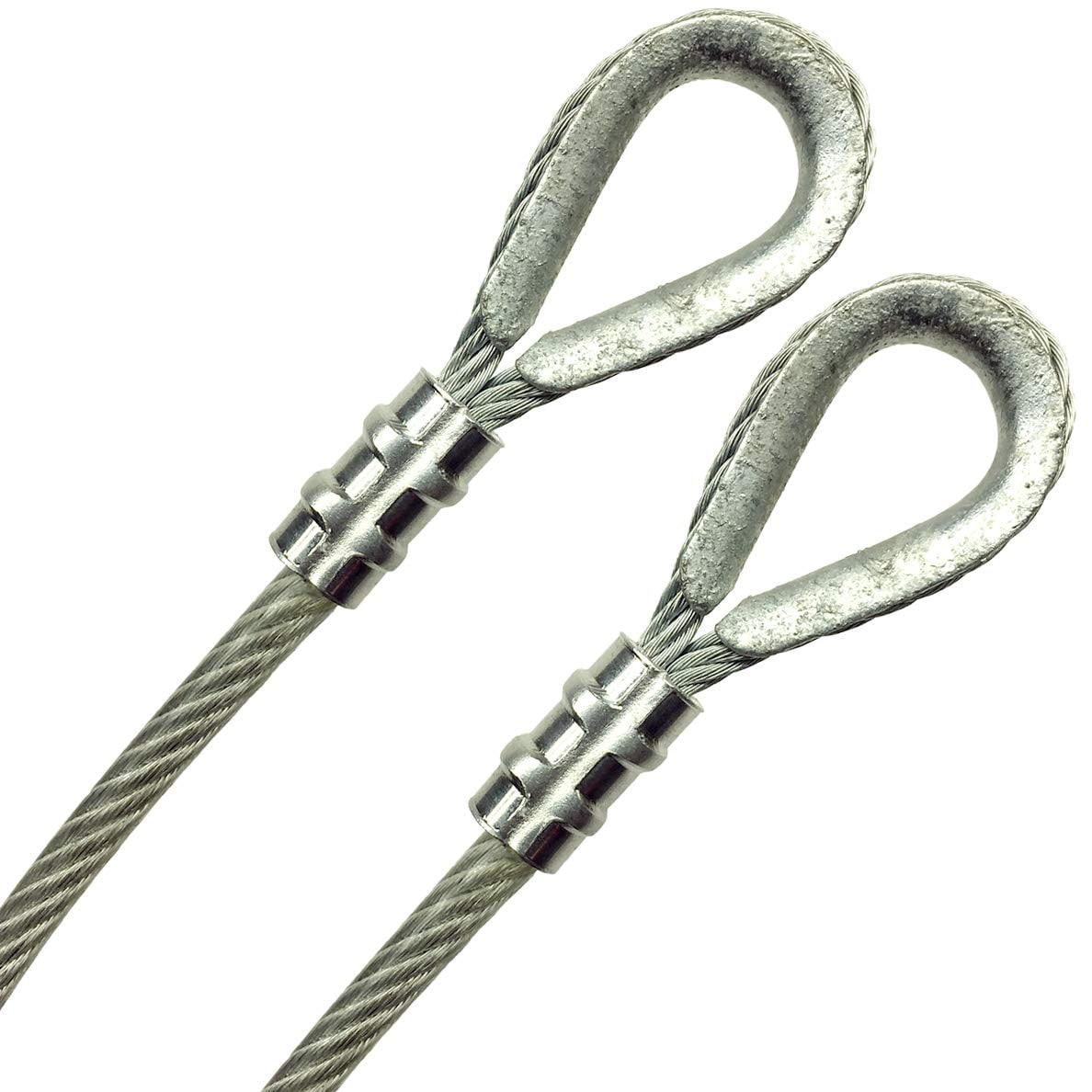 Galvanized Steel Wire Rope, 5/16" Clear Vinyl Coated, 7x19 Strands, 1/4