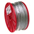 Galvanized Steel Wire Rope on Reel, 7x7 Strand , 1/8" Bare OD, 500