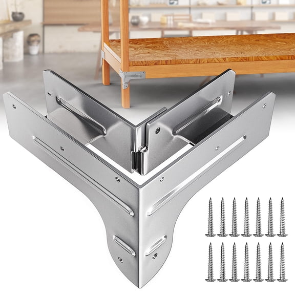 Galvanized Steel Workbench and Shelving Hardware Kit, 8 Brackets with 100 201 SS Screws