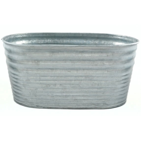 Galvanized Tin Oblong Container-9"X4"