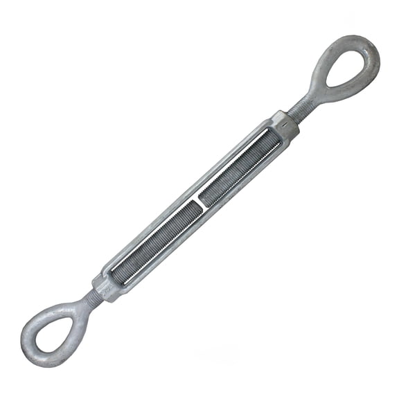 US Cargo Control 1 Inch x 12 Inch Eye and Eye Galvanized Turnbuckle, Working Load Limit 10,000 Pounds, Uses: Tower, Suspension, Mining, Rigging, Tensioning