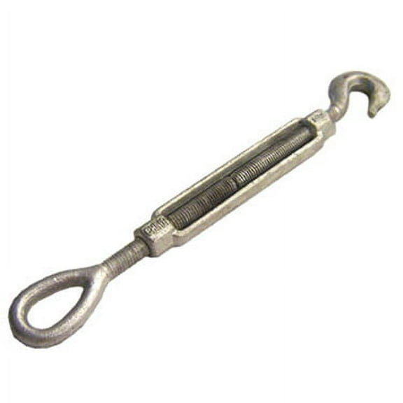 US Cargo Control 3/4 Inch x 6 Inch Eye and Hook Galvanized Turnbuckle, Working Load Limit 3,000 Pounds, Uses: Tower, Suspension, Mining, Rigging, Tensioning