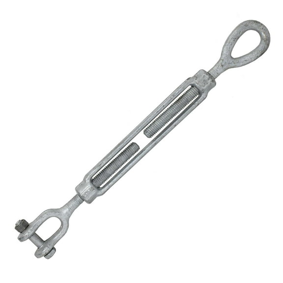 US Cargo Control 1/2 Inch x 12 Inch Jaw and Eye Galvanized Turnbuckle, Working Load Limit 2,200 Pounds, Uses: Tower, Suspension, Mining, Rigging, Tensioning
