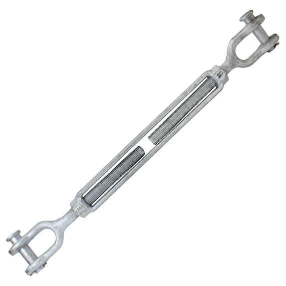 Galvanized Turnbuckle - Import - Jaw & Jaw - 1-1/4" x 18"
