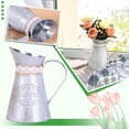 thumbnail image 1 of Galvanized Watering Can, Rustic Vases for Home decor with Distressed Finish and Lace Accent, for Flower Arrangements, Flower Centerpieces, Shabby Chic decor, 1 of 5