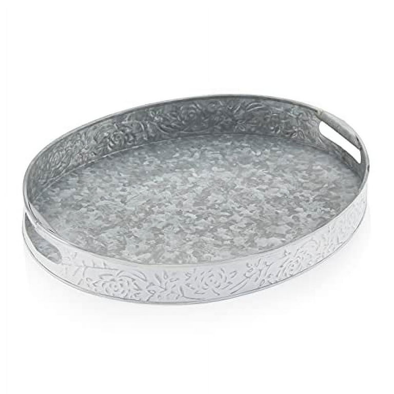 White metal serving tray deals