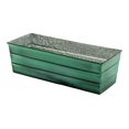 Galvanized Window Flower Box Planter-Green-Medium (24