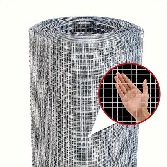 Galvanized Wire Mesh, 1/2-Inch, Easy to Cut for Rodent-Proof Netting, Cabinet Metal Mesh, Window Screens, Poultry Fencing, Plant Protection & Projects