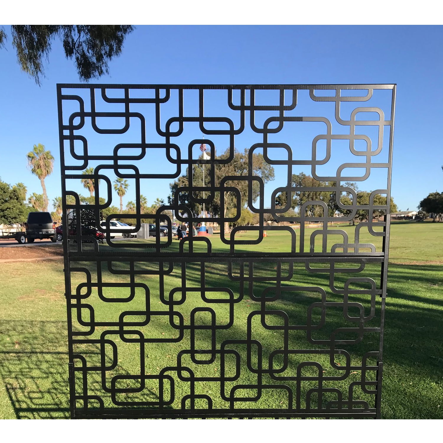 Galvanized powder coated Metal Privacy Screen, Laser Cut Decorative