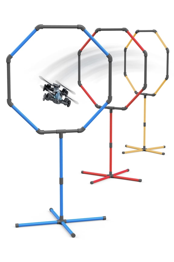 Galvanox Drone Obstacle Course Kit, Includes 3 Hoop Sizes & Stopwatch Perfect for Competition Racing Game Set for Kids/Adults