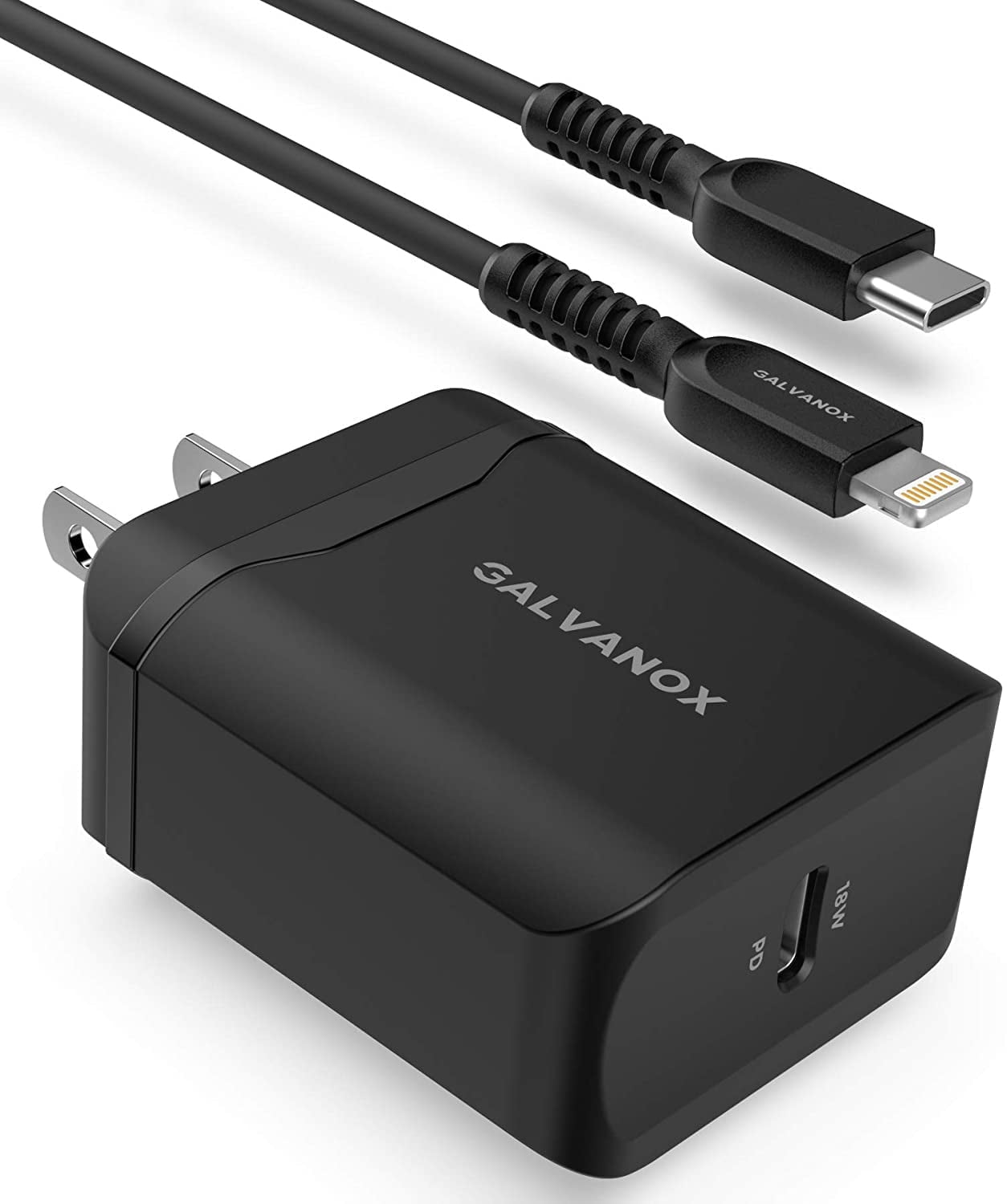 Galvanox Fast Charger for Apple iPhone 11 12 13 Models Includes Apple MFi Certified Cable, USB C to Lightning with Rapid Charging PD Wall Plug (Supports Apple iPhone 11/ 12/ 13 Mini, Pro and Pro Max)
