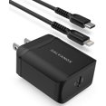 thumbnail image 1 of Galvanox Fast Charger for Apple iPhone 11 12 13 Models Includes Apple MFi Certified Cable, USB C to Lightning with Rapid Charging PD Wall Plug (Supports Apple iPhone 11/ 12/ 13 Mini, Pro and Pro Max), 1 of 8