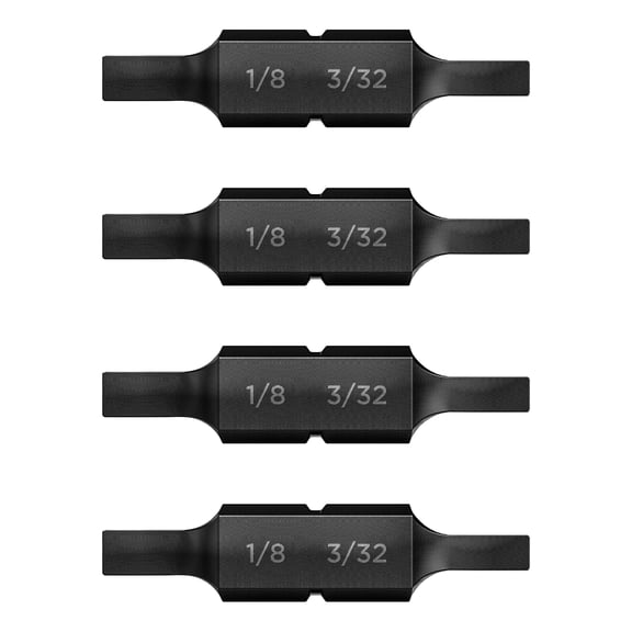 Galvanox Flat 1/8" - 3/32" Double Sided Replacement Bits for Leatherman Multi-tools (4 Pack)