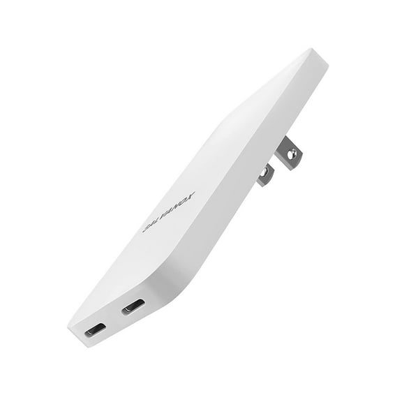 Galvanox Flat USB C Wall Charger (20W) Ultra Slim Multi Port Fast Charging Outlet Plug for iPhone 15/16/17 Pro Max & Samsung Galaxy Phones (1 pack)