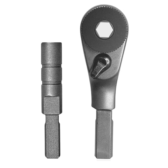 Galvanox Multi-tool Ratchet Driver, Compatible with Leatherman (Flat-End EDC Models) Set Includes Flat Bit to 1/4" Hex Adapter [Ultra Durable Stainless Steel] 2-Pack Accessories Set, Black