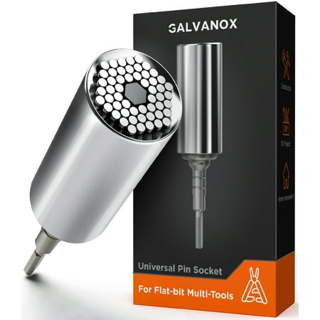 Galvanox Universal Socket Adapter Compatible with Multi-Tool Bit Leatherman Skeletool/Surge/MUT/Wave Plus and Signal Bits Set, Multitool Kit Accessories