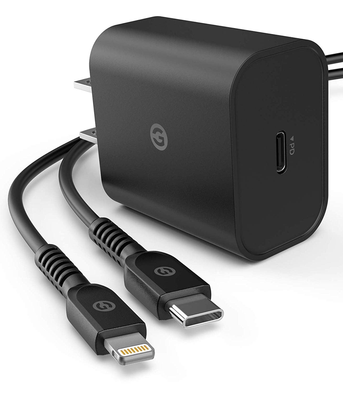 Galvanox Charger Set for iPhone 13 12 11 - Apple MFi Certified Fast Charge USB-C to Lightning Cable with Rapid-Charging PD Wall Plug Adapter for iPhone 8/8Plus X XS XR/11/Pro/Max (18W 2019 Release)
