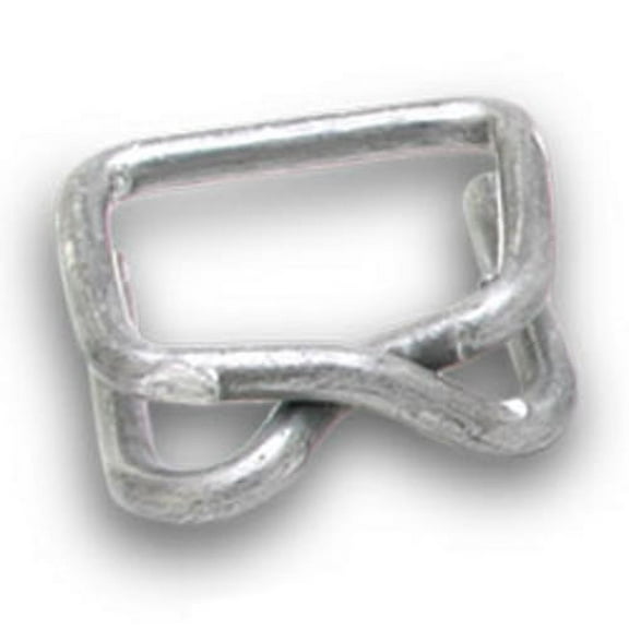 Galvinized Metal Buckles for Plastic Strapping - 1-1/4" (Pack of 250 buckles)