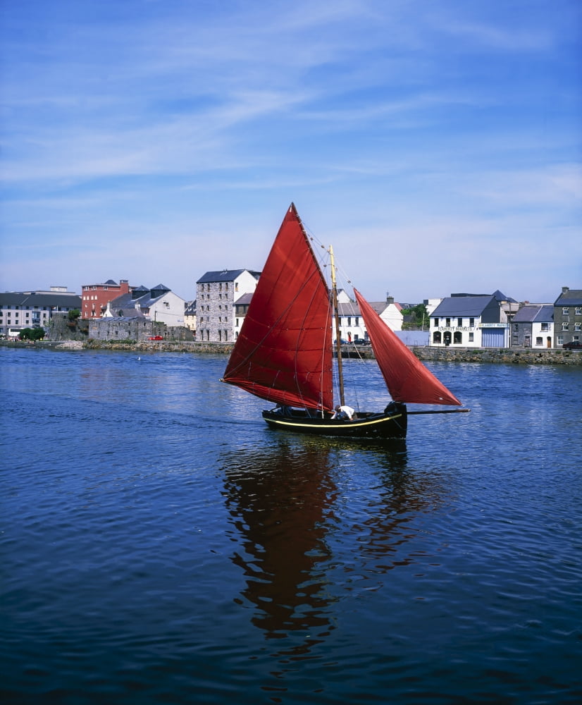 Galway Co Galway Ireland Galway Hooker Near Merchants Arch Canvas Art - The Irish Image Collection Design Pics (26 x 32)