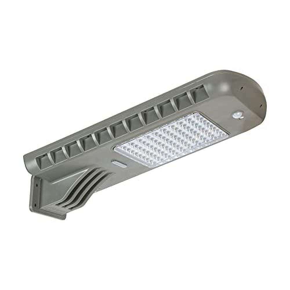 2800 Lumen Gray Solar Security Light with Motion Sensor and Timer