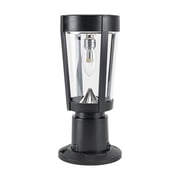 Gama Sonic Amphora 1-Light Black Plastic Solar Outdoor Weather Resistant Post Light Set with Solar LED Bulb