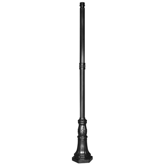 Gama Sonic Commercial 96" High Black Outdoor Post Light Pole