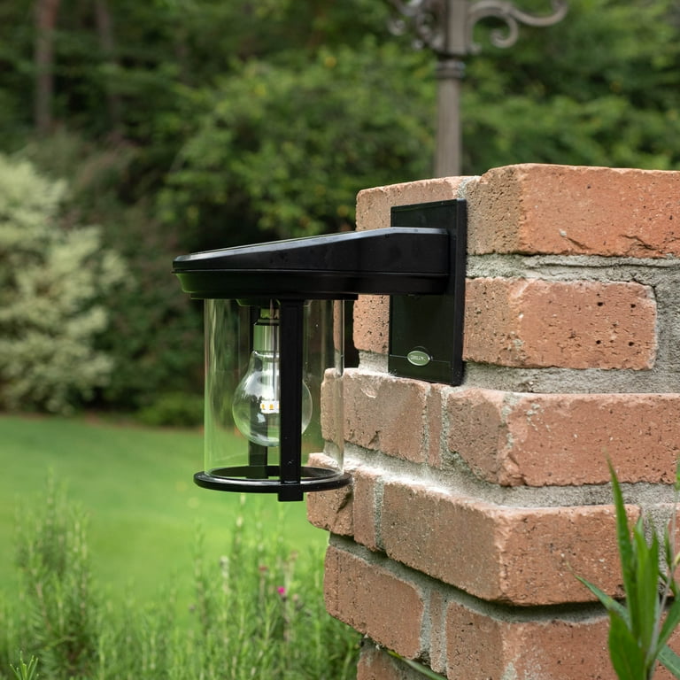 Vintage Solar Retro LED Black Welcome Wall Security Outdoor Lamp