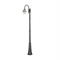 thumbnail image 1 of Gama Sonic Orion Outdoor Solar Lamp Post Light Kit, Single Black Resin Industrial Style Downlight Lamp, Cast Aluminum Light Pole with Warm White Light 2700K, 123BM50001, 1 of 9