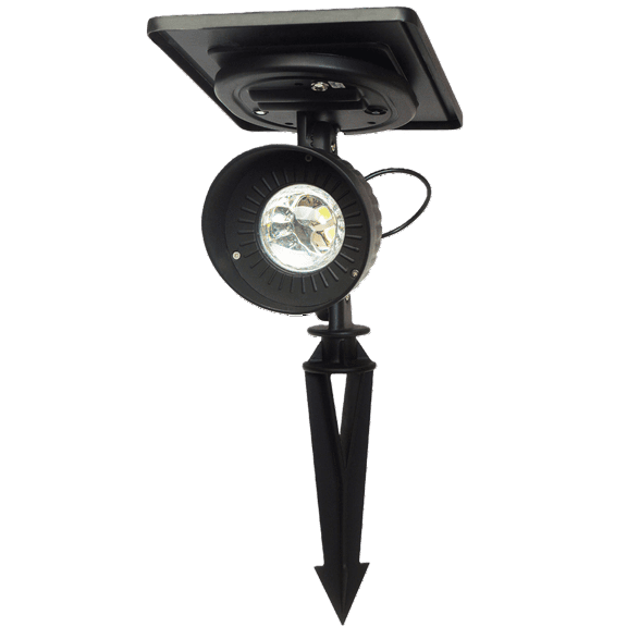 Gama Sonic GS-103-WW Progressive Garden Landscape Spotlight Outdoor Solar Powered Light on Stake, BLACK