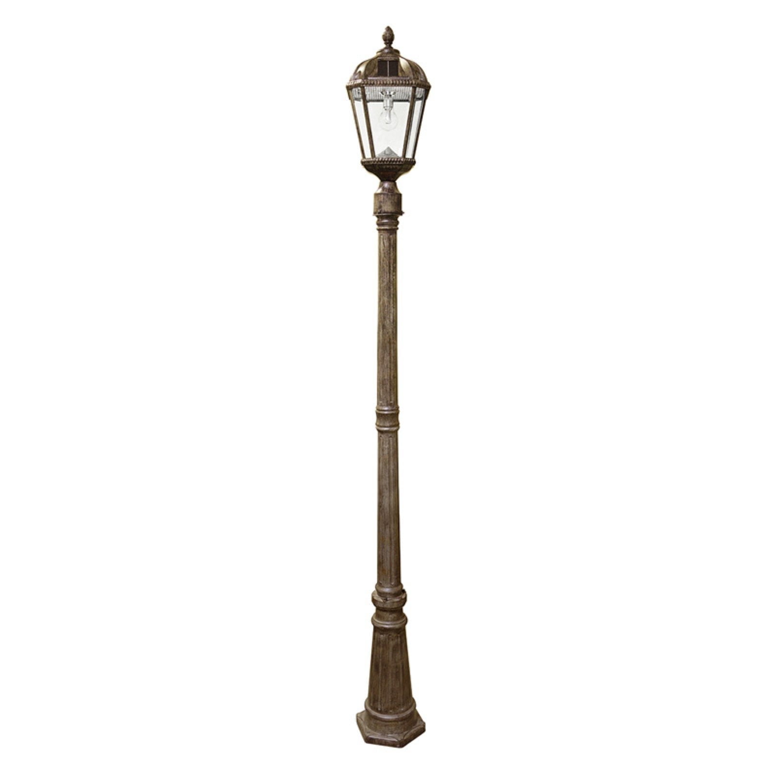 Orleans Inspired Weathered Bronze Solar Lamp Post with LED & Dusk to Dawn Feature