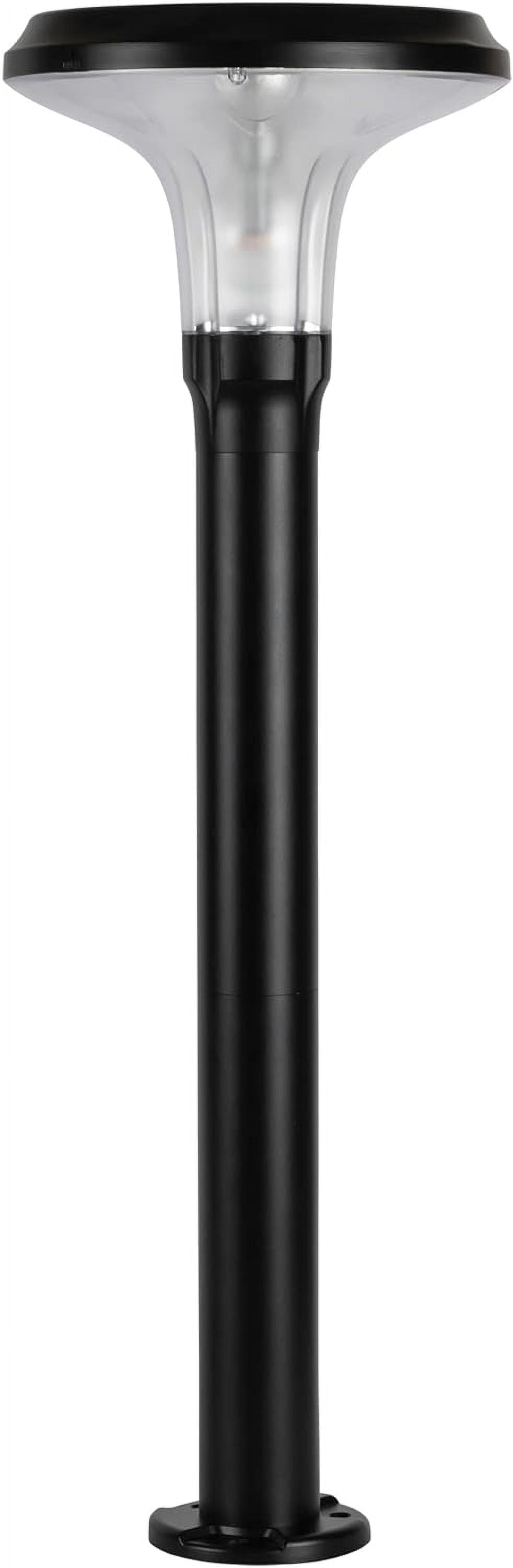 Black Cast Aluminum LED Solar Pathway Light with Dusk to Dawn