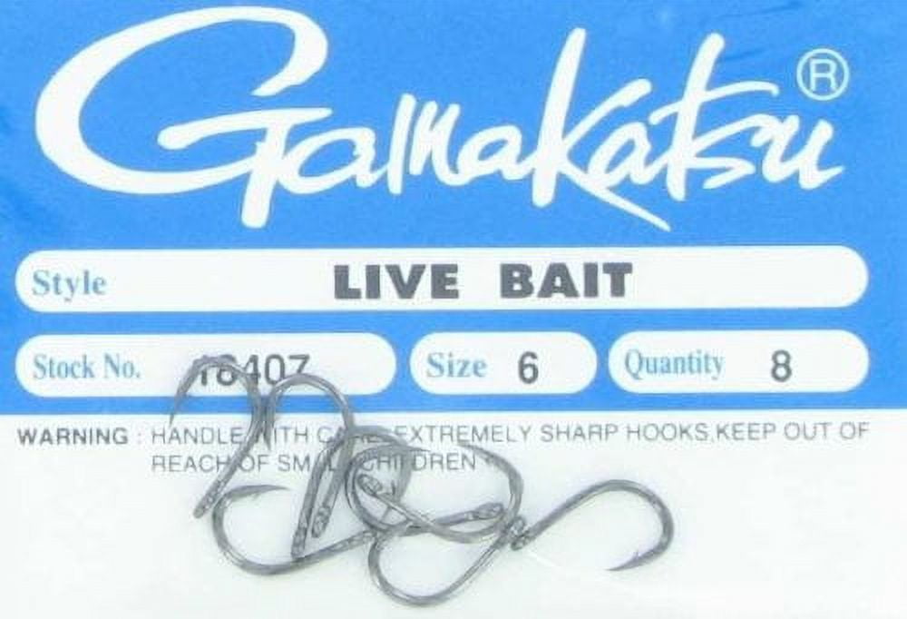 Gamakatsu Saltwater Live Bait Hook, Size 6, Model 18407-6