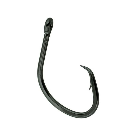 Gamakatsu Nautilus Circle Bait Hook #1/0 for Saltwater and Freshwater Fishing, Black 7-Pack