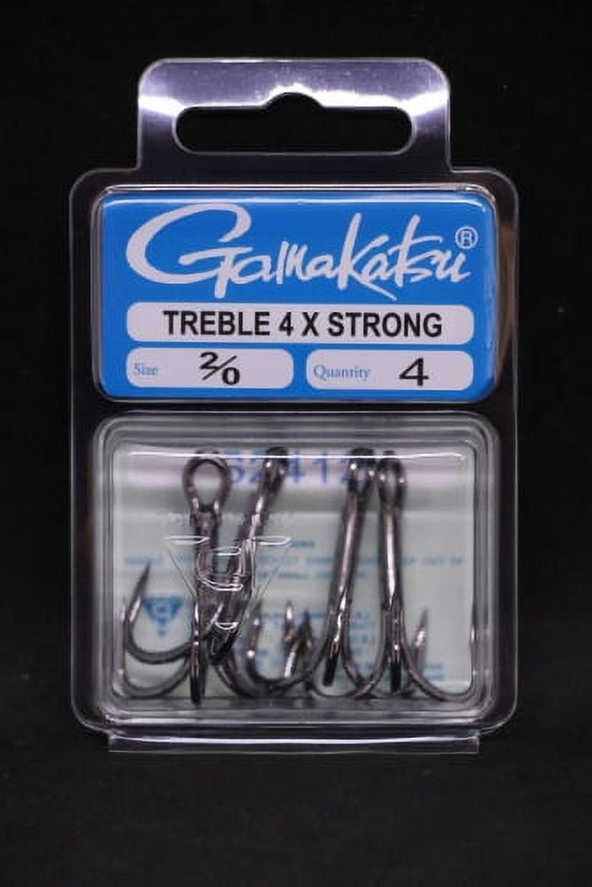 Gamakatsu 4X Strong Treble Hooks - Size 2/0 