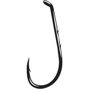 Eagle Claw 181FH-10 Baitholder Down Eye 2-Slice Offset Hook, Bronze ...