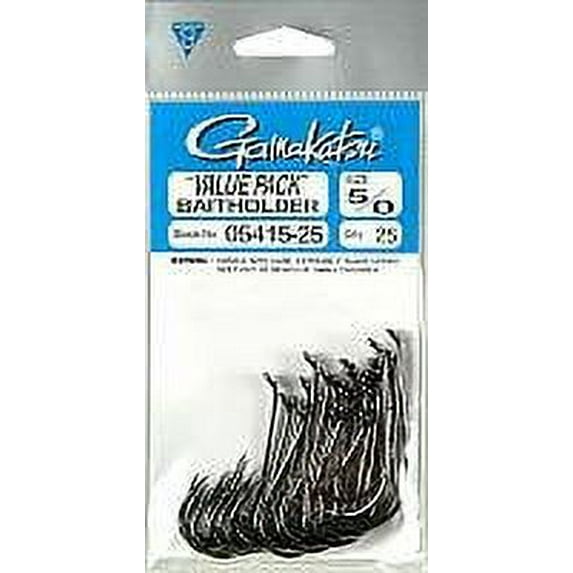 Gamakatsu Baitholder Hook 5/0, Needle Point, Offset, NS Black, 25pk
