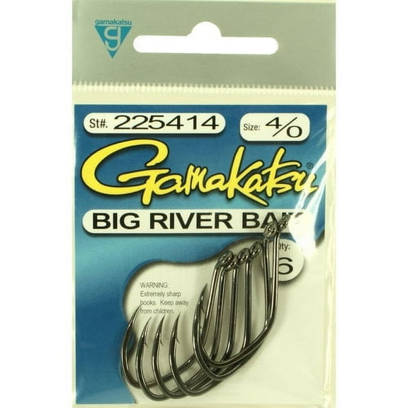 Gamakatsu Big River Bait 4/0 NSB 6pk